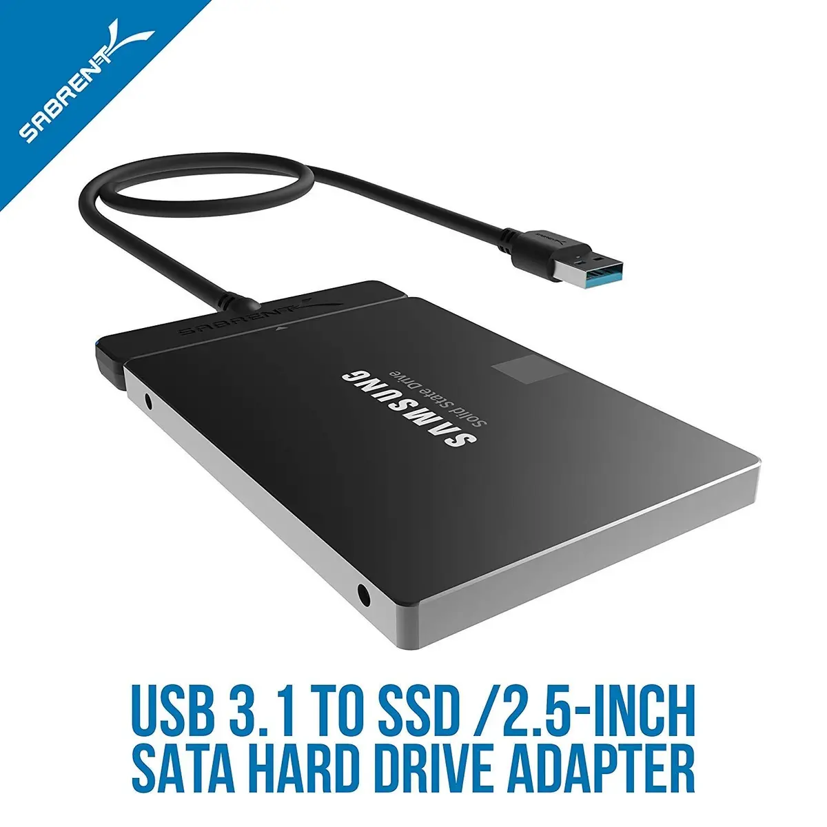 SABRENT USB 3.1 to 2.5in SATA SSD/Hard Drive Adapter Cable, UASP (EC-SS31) | Supports 10 Gbps Transfer Speed - view 5