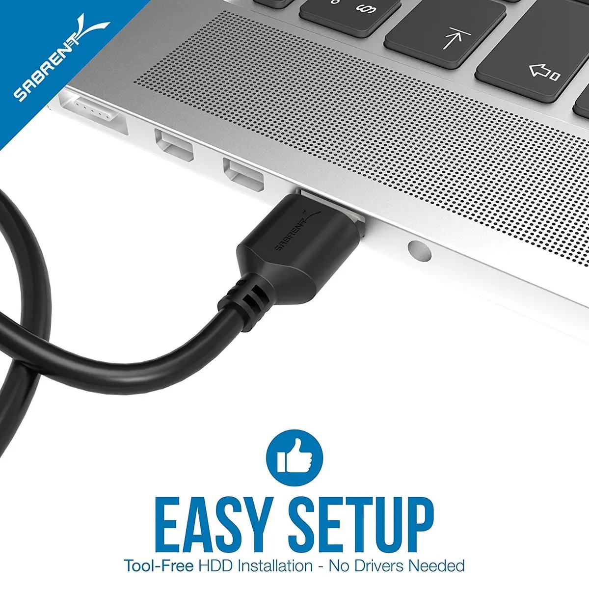 SABRENT USB 3.1 to 2.5in SATA SSD/Hard Drive Adapter Cable, UASP (EC-SS31) | Supports 10 Gbps Transfer Speed - view 4