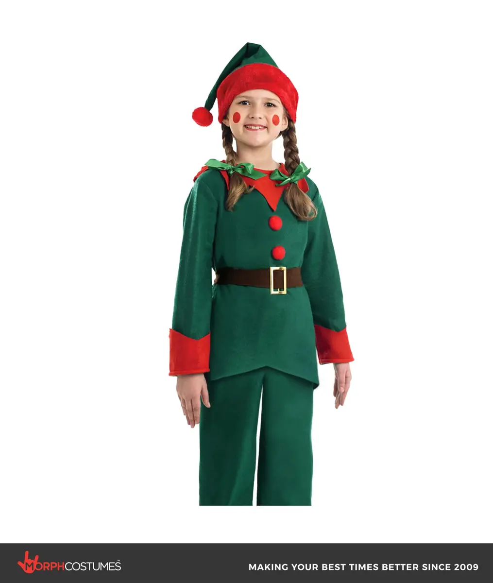 fun shack Elf Costume Kids, Christmas Costume for Kids, XL | Festive, Traditional Holiday Dress - view 5