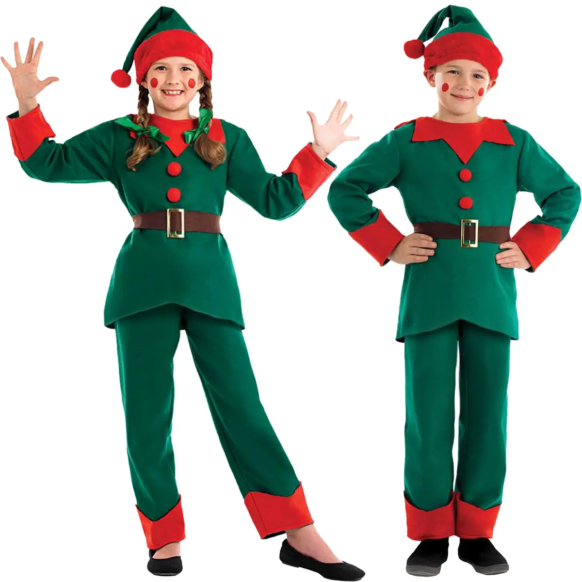 fun shack Elf Costume Kids, Christmas Costume for Kids, XL | Festive, Traditional Holiday Dress - view 6