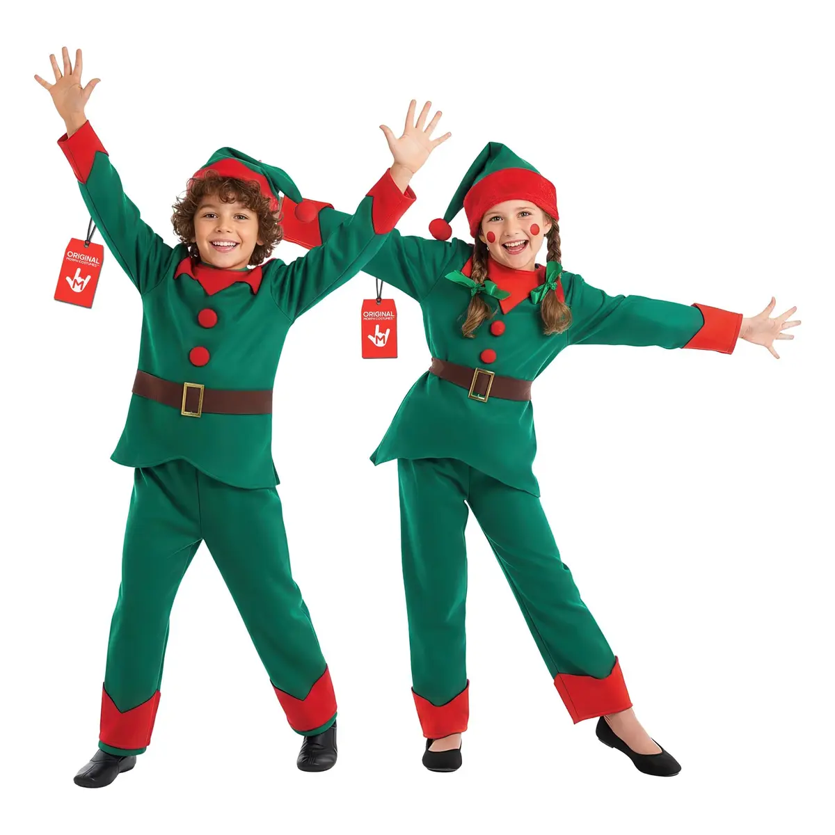 fun shack Elf Costume Kids, Christmas Costume for Kids, M | Festive North Pole Look with Comfort - main product image