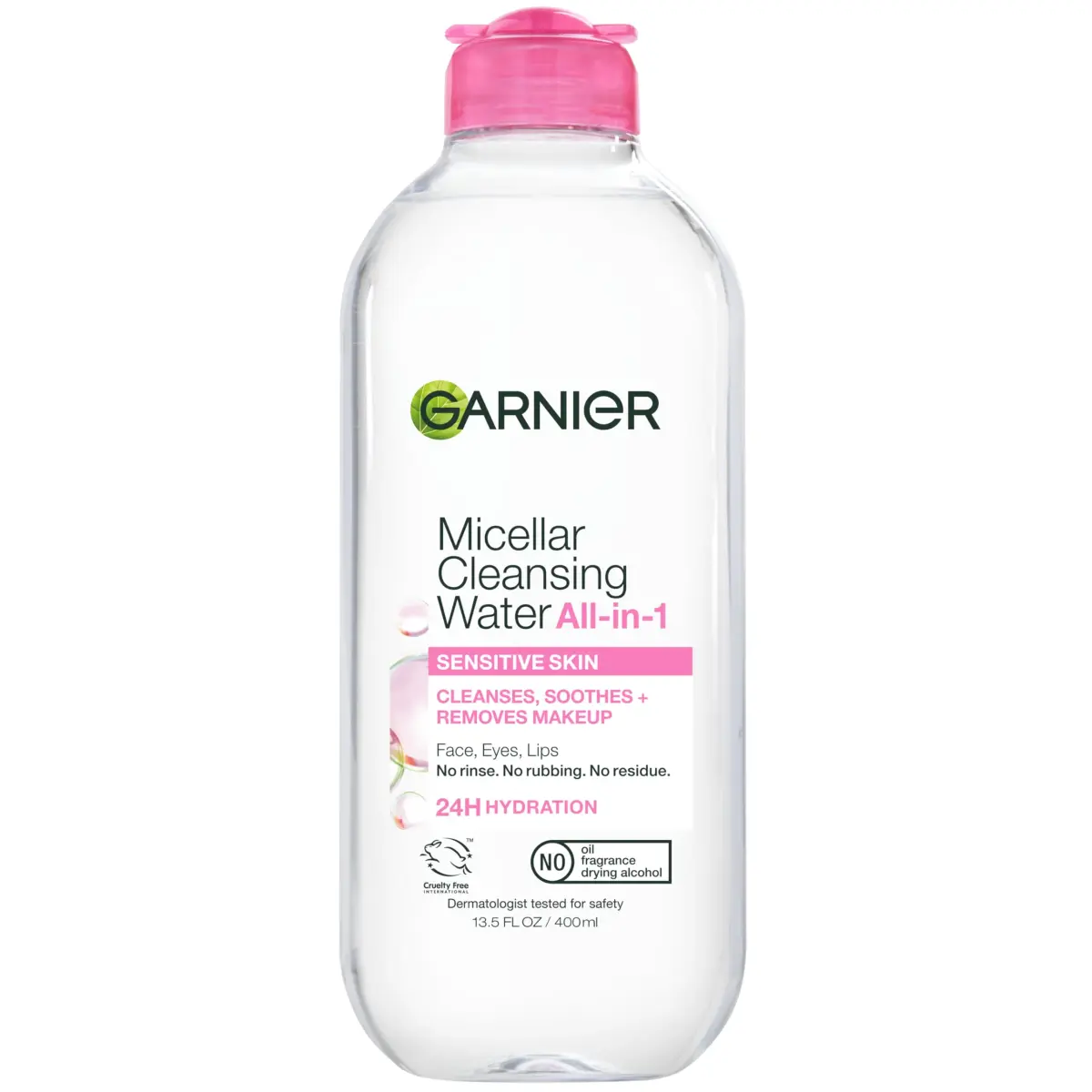 Garnier Micellar Water Hydrating Facial Cleanser 400mL (13.5 Fl Oz) | Gentle Makeup Remover for Sensitive Skin - main product image