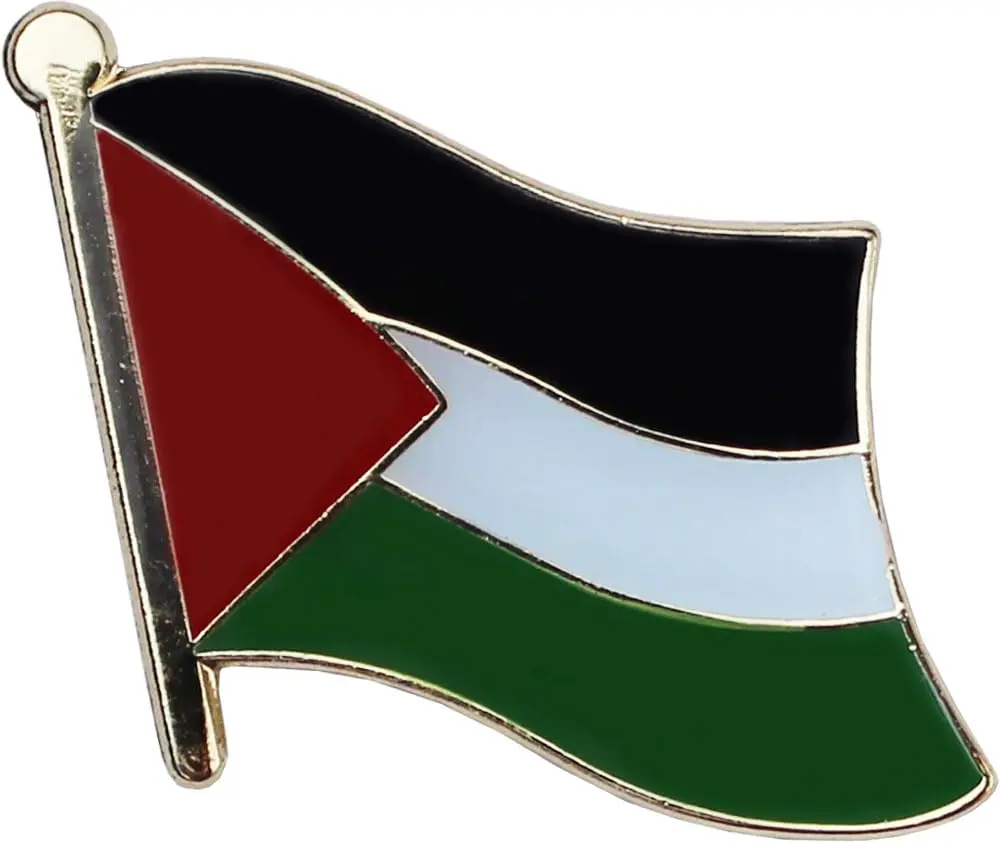 Flagline Palestine Flag Die-Struck Metal Lapel Pin | Compact, Durable, Heritage Display - main product image