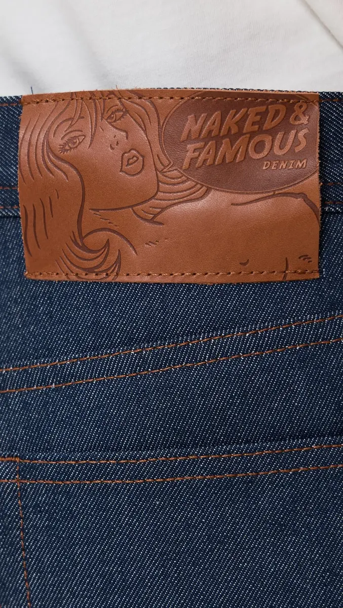 Naked & Famous Denim Weirdguy Tapered Fit Jean in Natural Indigo Selvedge 30 | Premium Japanese Denim, Regular Fit, Vintage Indigo - view 6
