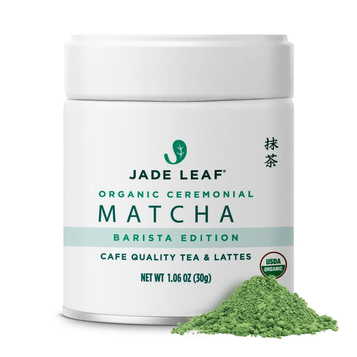 Jade Leaf Ceremonial Grade Matcha Powder, 30g / 1.06oz Tin | USDA Organic Japanese Matcha for Lattes & Recipes - main product image