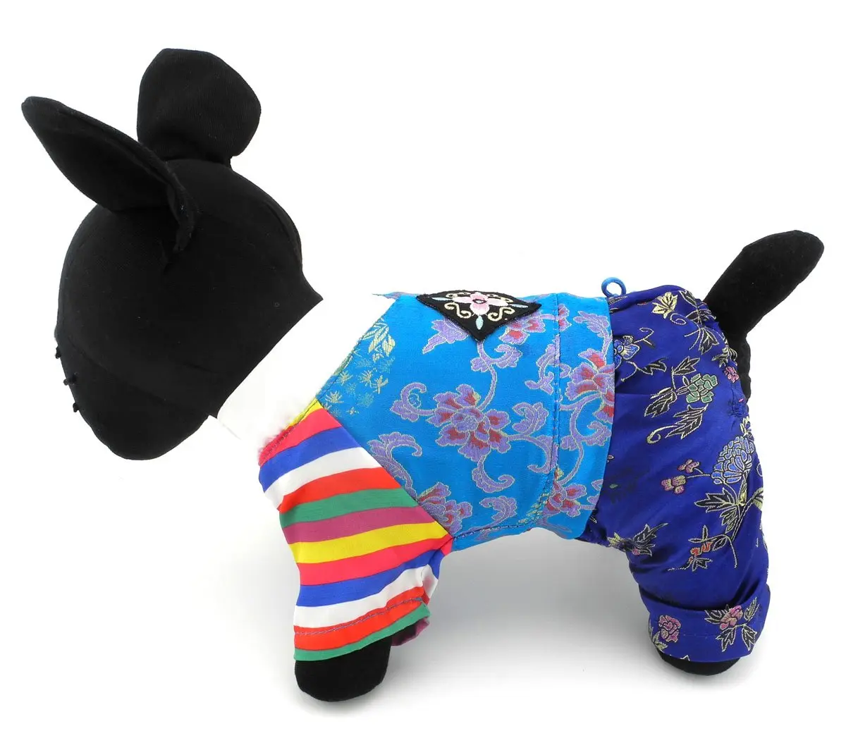 SELMAI Embroidered Hanbok for Small Dogs, Boy, S | Silk Material, Easy Care Fit - view 6