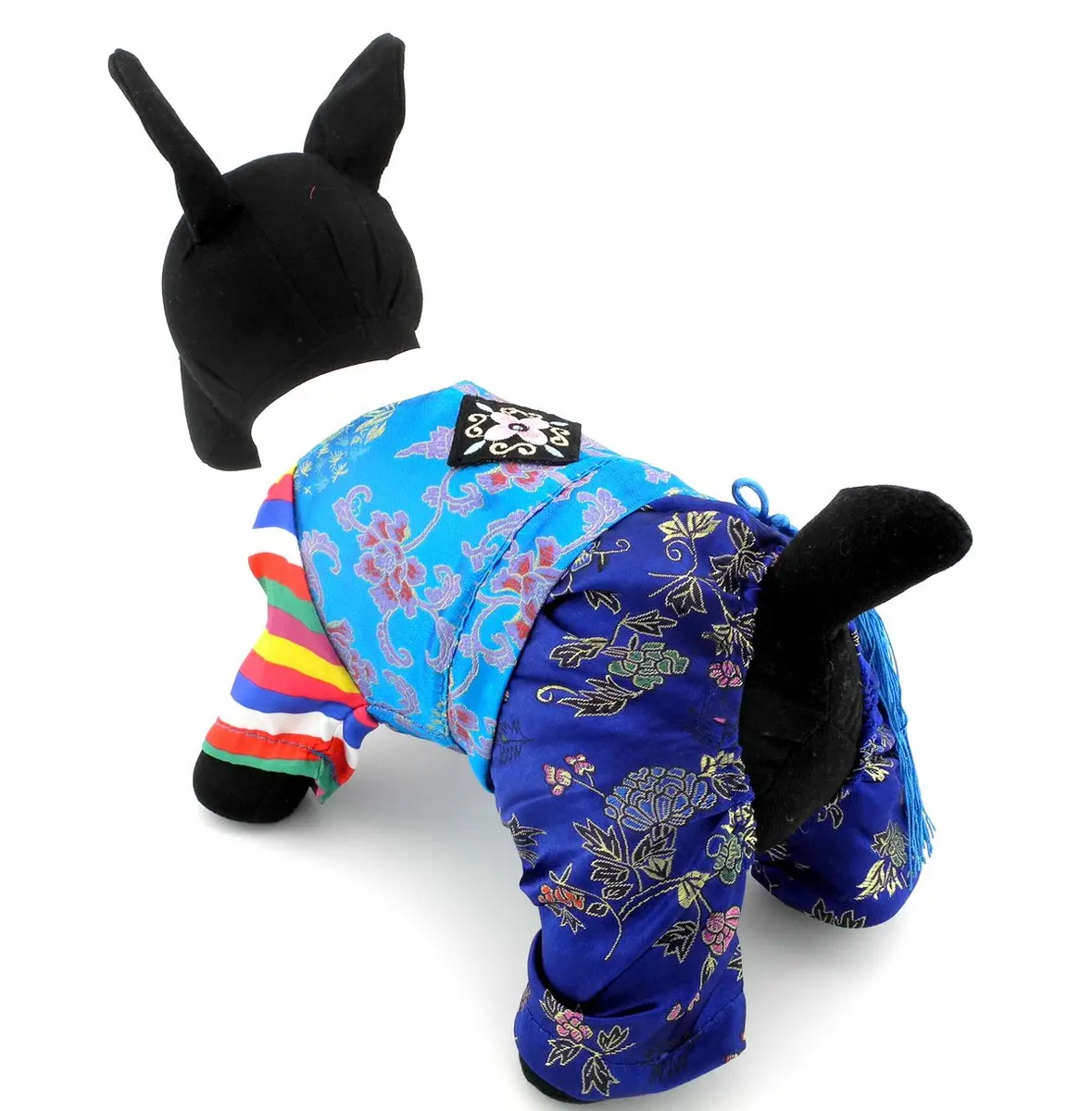 SELMAI Embroidered Hanbok for Small Dogs, Boy, S | Silk Material, Easy Care Fit - view 8