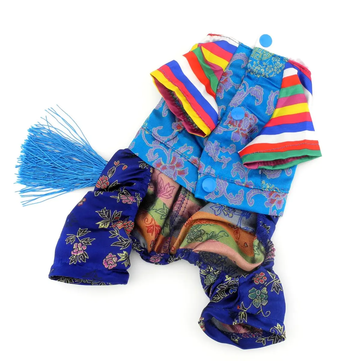 SELMAI Embroidered Hanbok for Small Dogs, Boy, S | Silk Material, Easy Care Fit - view 2
