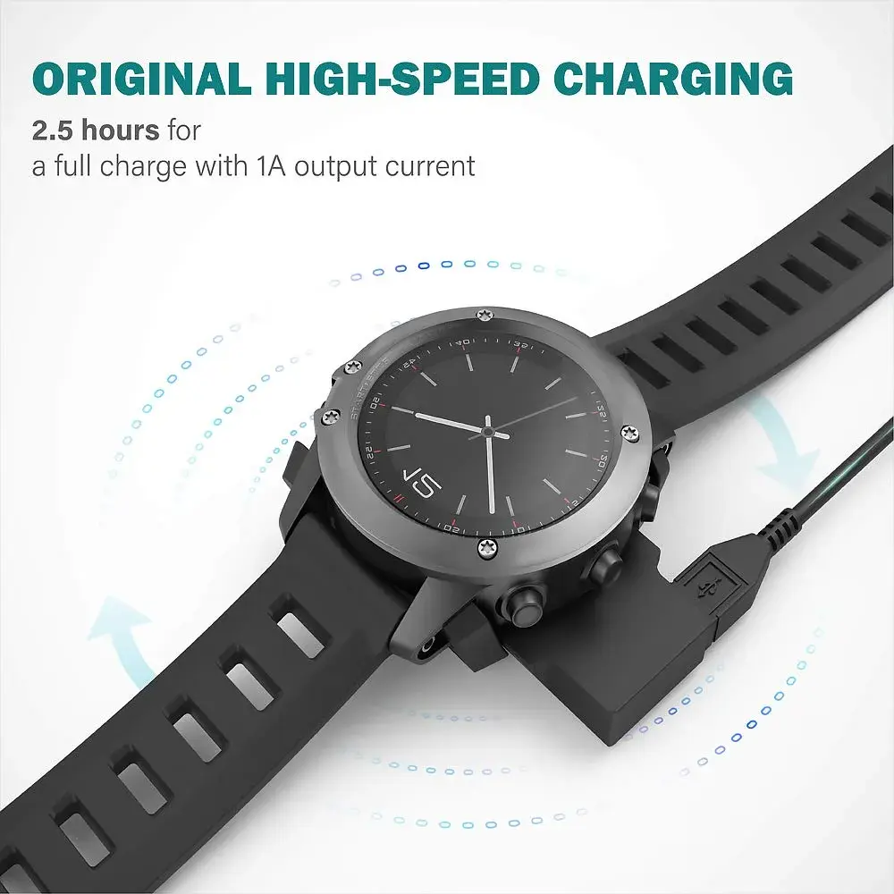 TUSITA USB Charging Cable for Garmin Fenix 3/3 HR/3 Sapphire/Quatix 3/Tactix Bravo/D2 Bravo 1M (3.3ft) Black - view 5