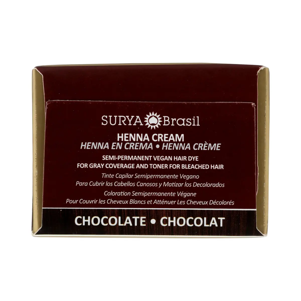 Surya Brasil Henna Cream Chocolate 2.37 Fl Oz | Vegan, Natural, Semi-Permanent Hair Color - view 7