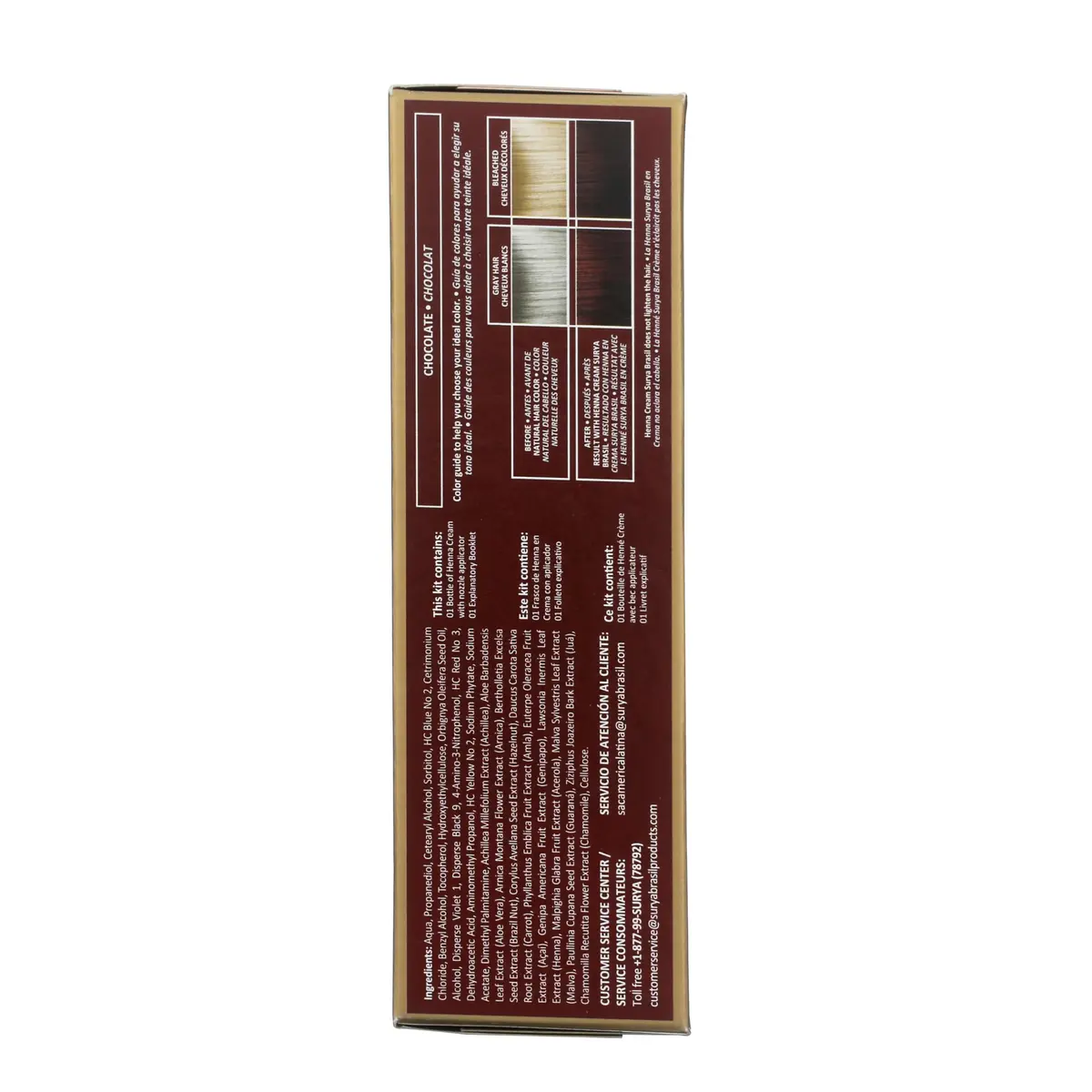 Surya Brasil Henna Cream Chocolate 2.37 Fl Oz | Vegan, Natural, Semi-Permanent Hair Color - view 2