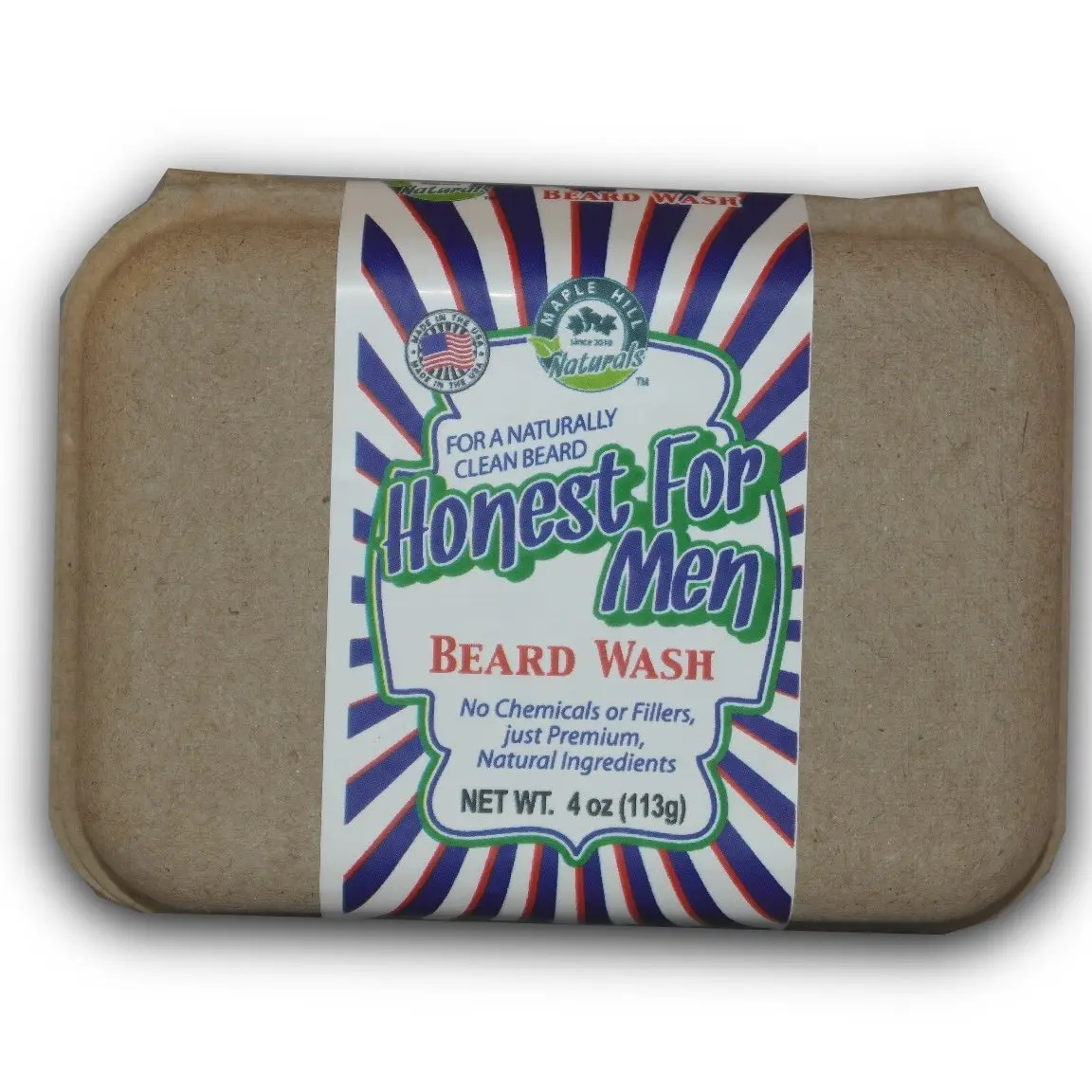 Maple Hill Naturals Honest for Men Original Scent Beard Wash Shampoo & Conditioner 4oz | Natural Ingredients for Beard & Skin Care - view 2