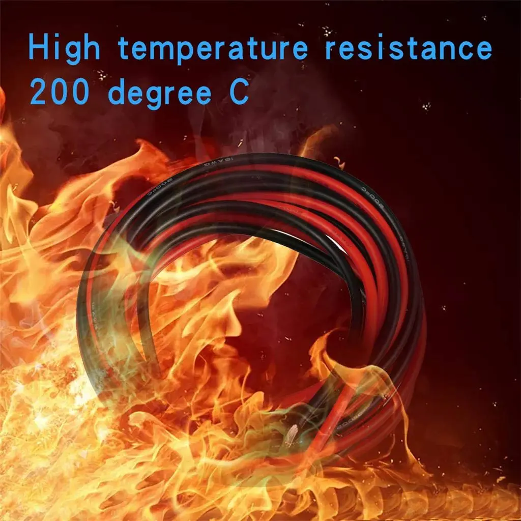 BNTECHGO 16 AWG Silicone Wire Red Black 10ft | High Temp, Tinned Copper - view 4