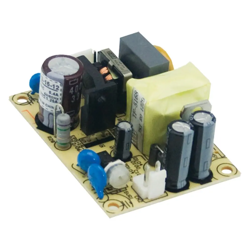 MEAN WELL 15 Watt Single Output Open Frame Switching Power Supply 7.5V | 2A, 81% efficiency, US import - main product image
