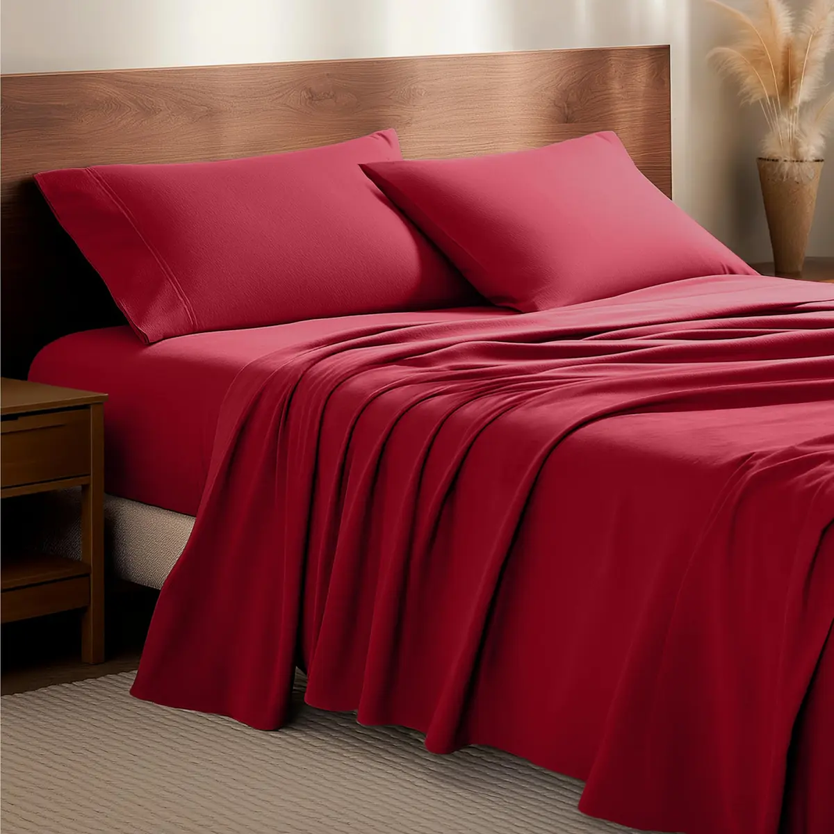 Bare Home Twin XL Flannel Sheet Set 100% Cotton | Warm, Soft & Durable for All-Season Comfort - main product image
