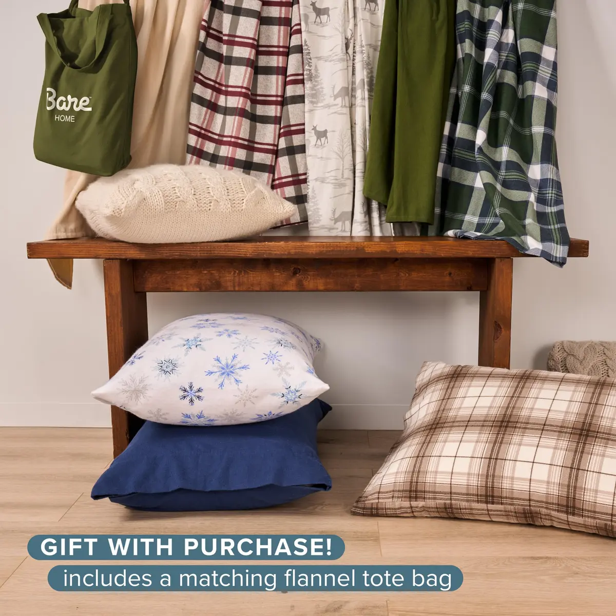 Bare Home Twin XL Flannel Sheet Set 100% Cotton | Warm, Soft & Durable for All-Season Comfort - view 8