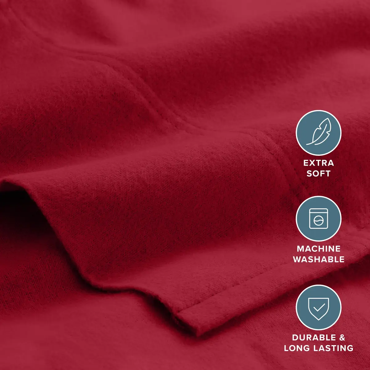 Bare Home Twin XL Flannel Sheet Set 100% Cotton | Warm, Soft & Durable for All-Season Comfort - view 2