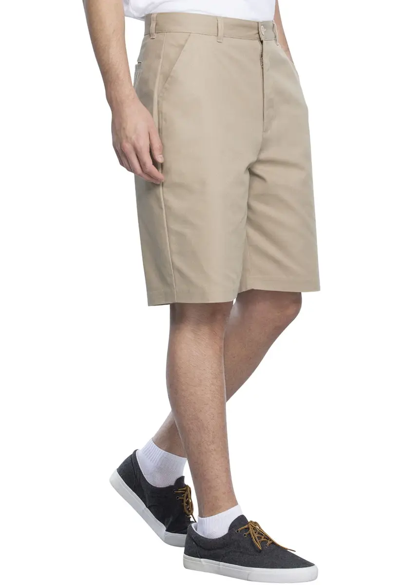 Classroom Boys Husky Flat Front Shorts Khaki 8H | Easy Care, Adjustable Waist - view 3
