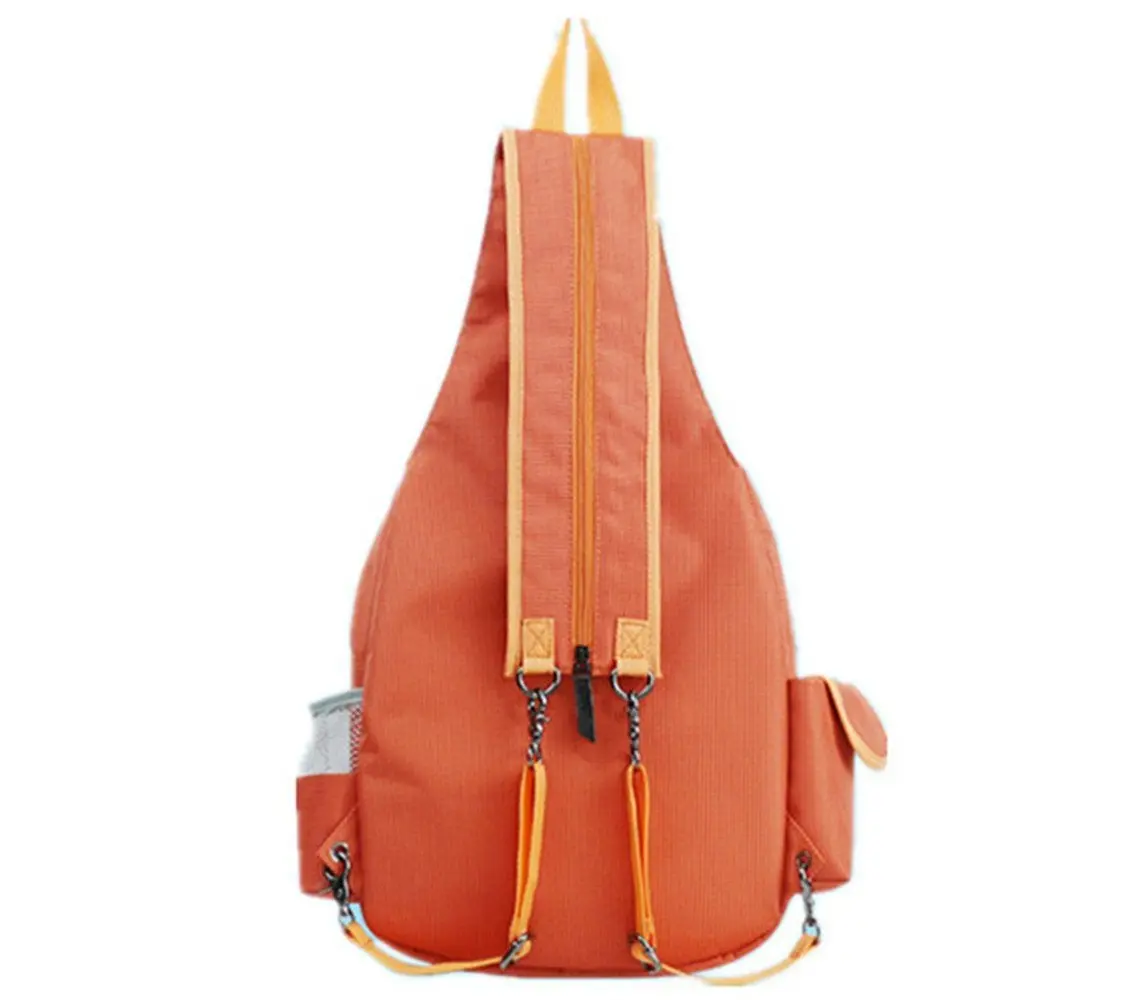 Klau Nylon Tennis Badminton Racquet Backpack Shoulder Bag, Orange | Sport Equipment Bag Case - view 3
