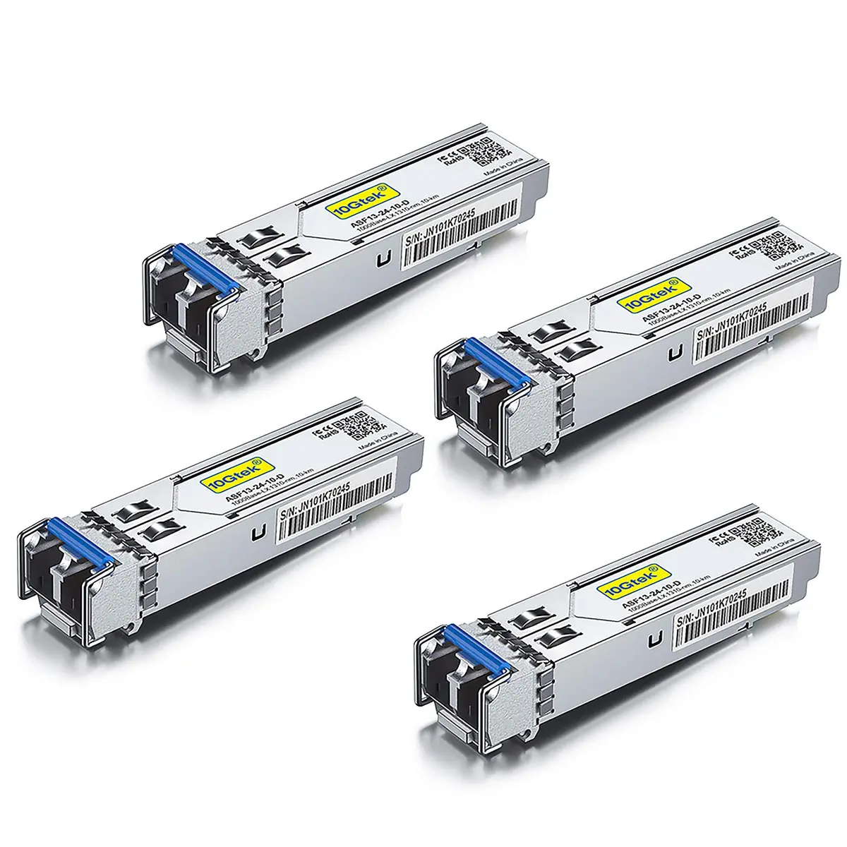 10Gtek 1.25G SFP 1000Base-LX Transceiver 1310nm SingleMode Fiber Module | Up to 10 km, Cisco & Ubiquiti Compatible - main product image