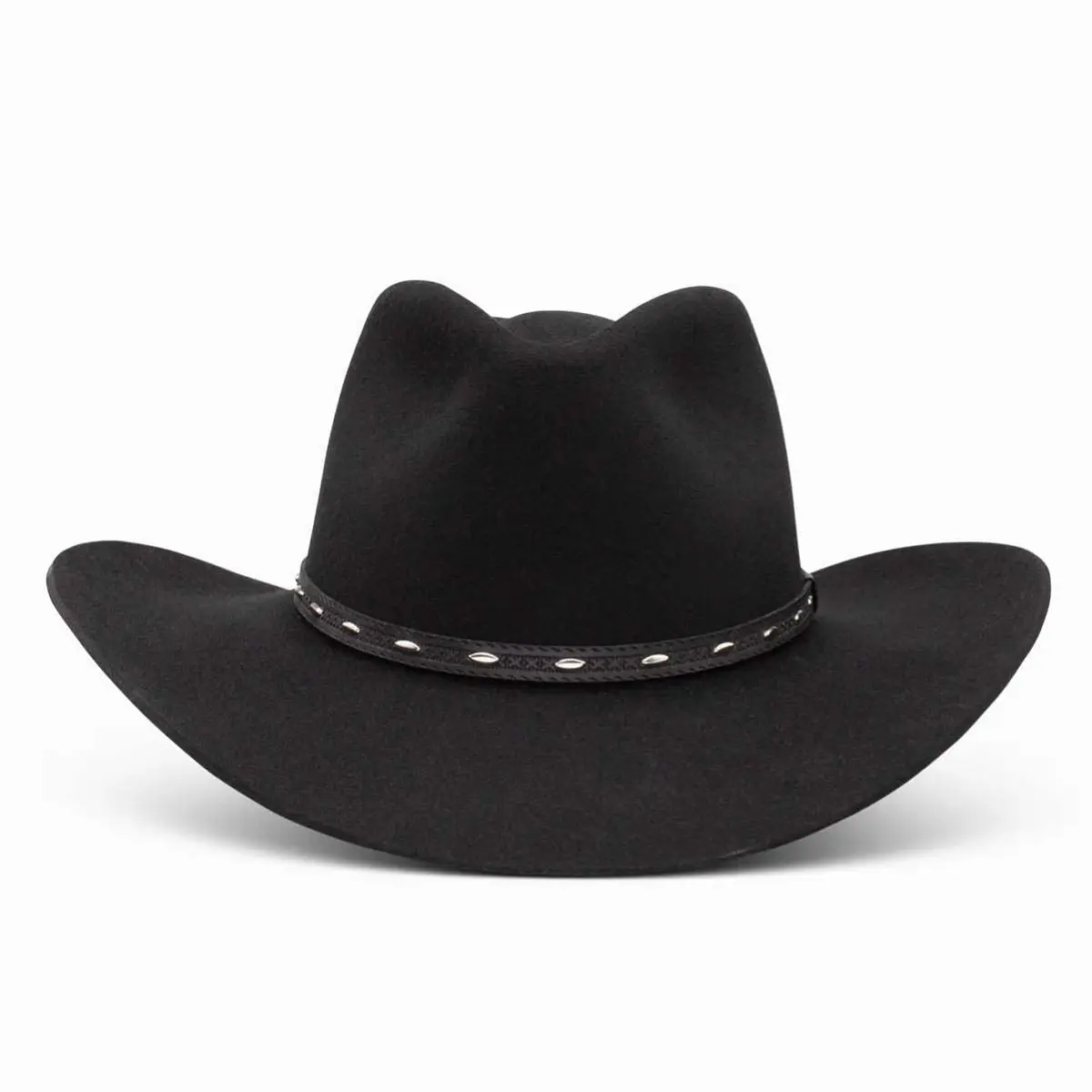 RESISTOL Briscoe 3X Cowboy Hat Black | Wool Felt Western Hat for Men (7 1/4) in India - view 4