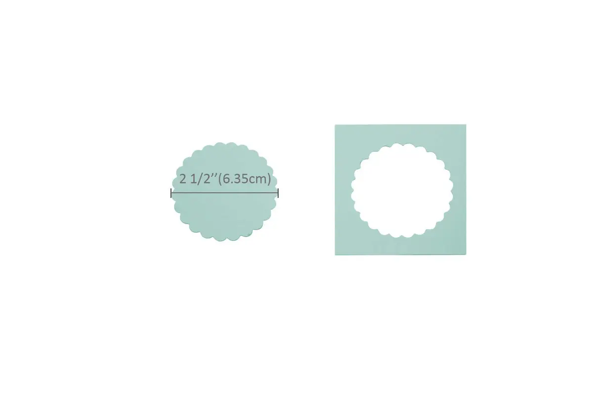 BiraBira Scalloped Circle Punch 2.5 inch | Paper Crafting Scrapbooking Tool - view 2