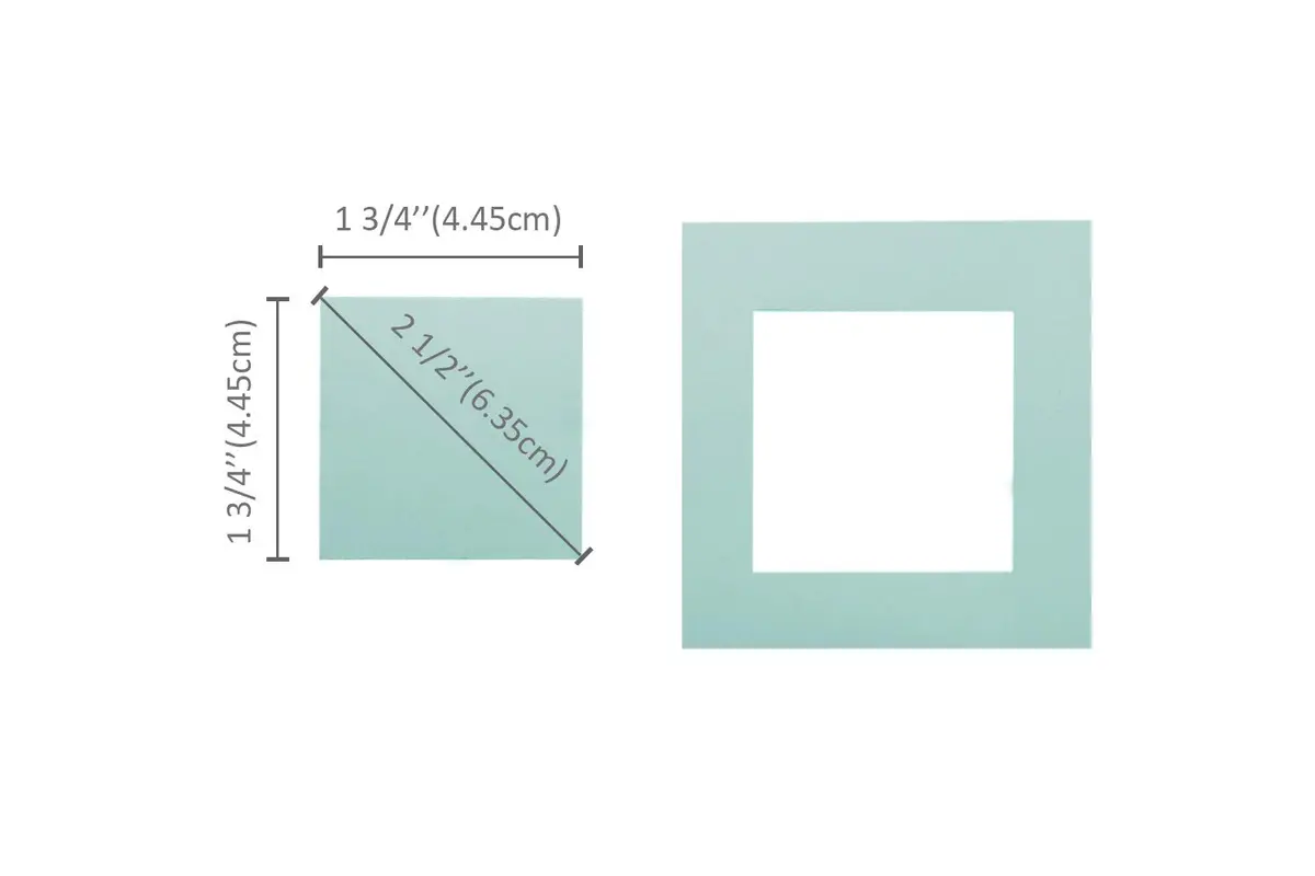 BiraBira Square Punch 1 3/4 x 1 3/4 inch | Perfect for Paper Crafting & Scrapbooking - view 2