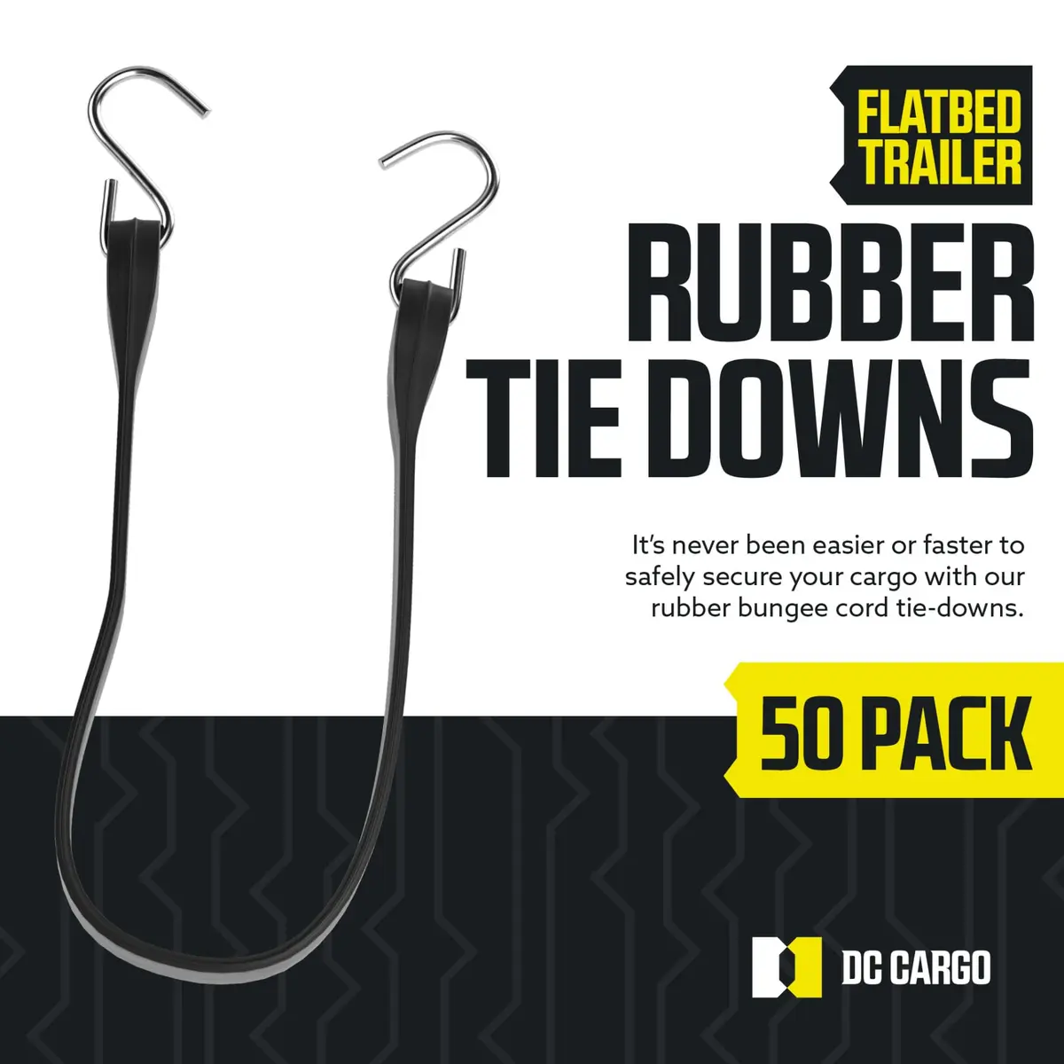DC Cargo Pack of 50 Natural Rubber Tarp Straps | 31" Long Cold Climate Tie-Downs - view 2