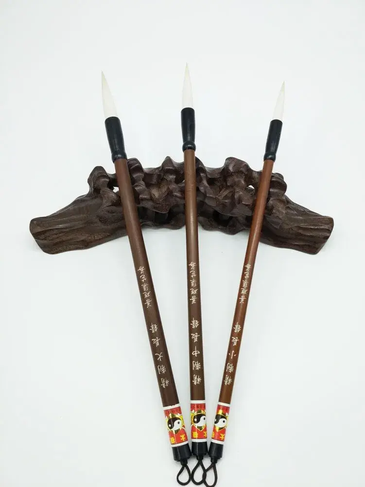 Easyou Hu Brush Chinese Calligraphy Brush for Beginners & Drawing, Pure Goat Hair 0.85cm x 4.1cm (Large) | Authentic Import - view 7