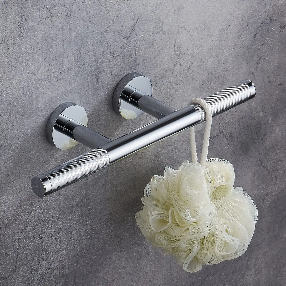 SANLIV Shower Foot Rest in Polished Chrome | Wall Mounted Brass Step for Shaving & Feet Support - view 3