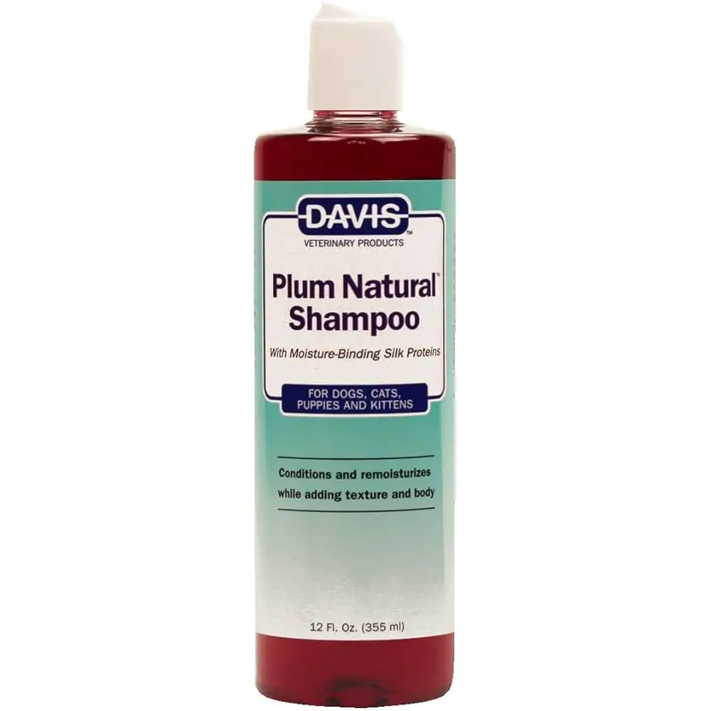 Davis Manufacturing Pet Shampoo Plum Natural 12 oz | Moisture & Shine for Cats & Dogs - main product image