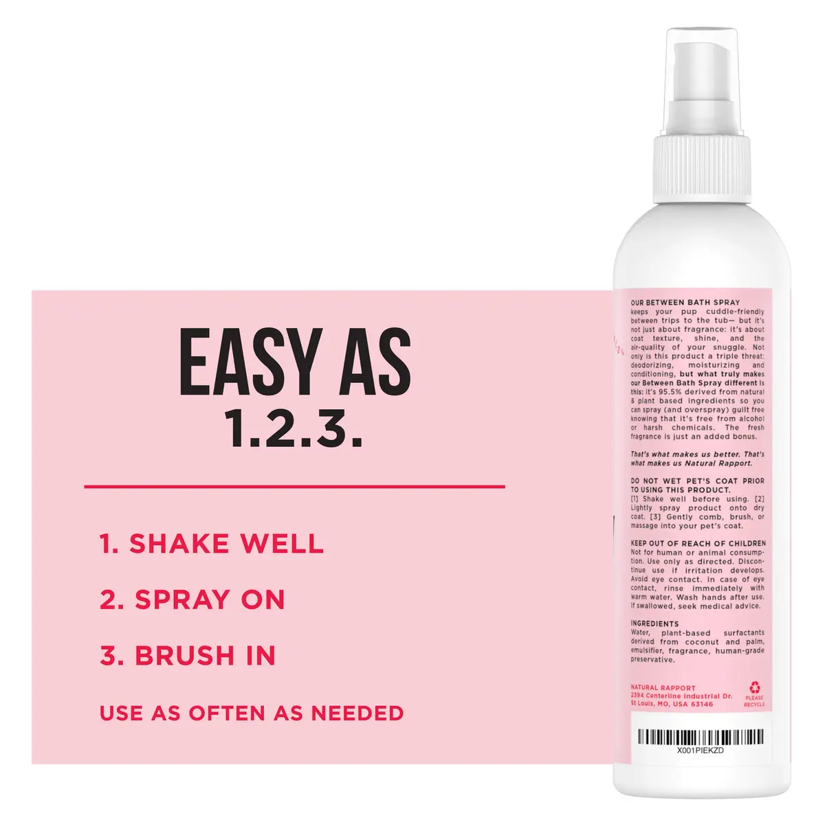 Natural Rapport Dog Deodorant Spray, 8 oz | Long-lasting Freshness for Female Dogs - view 6