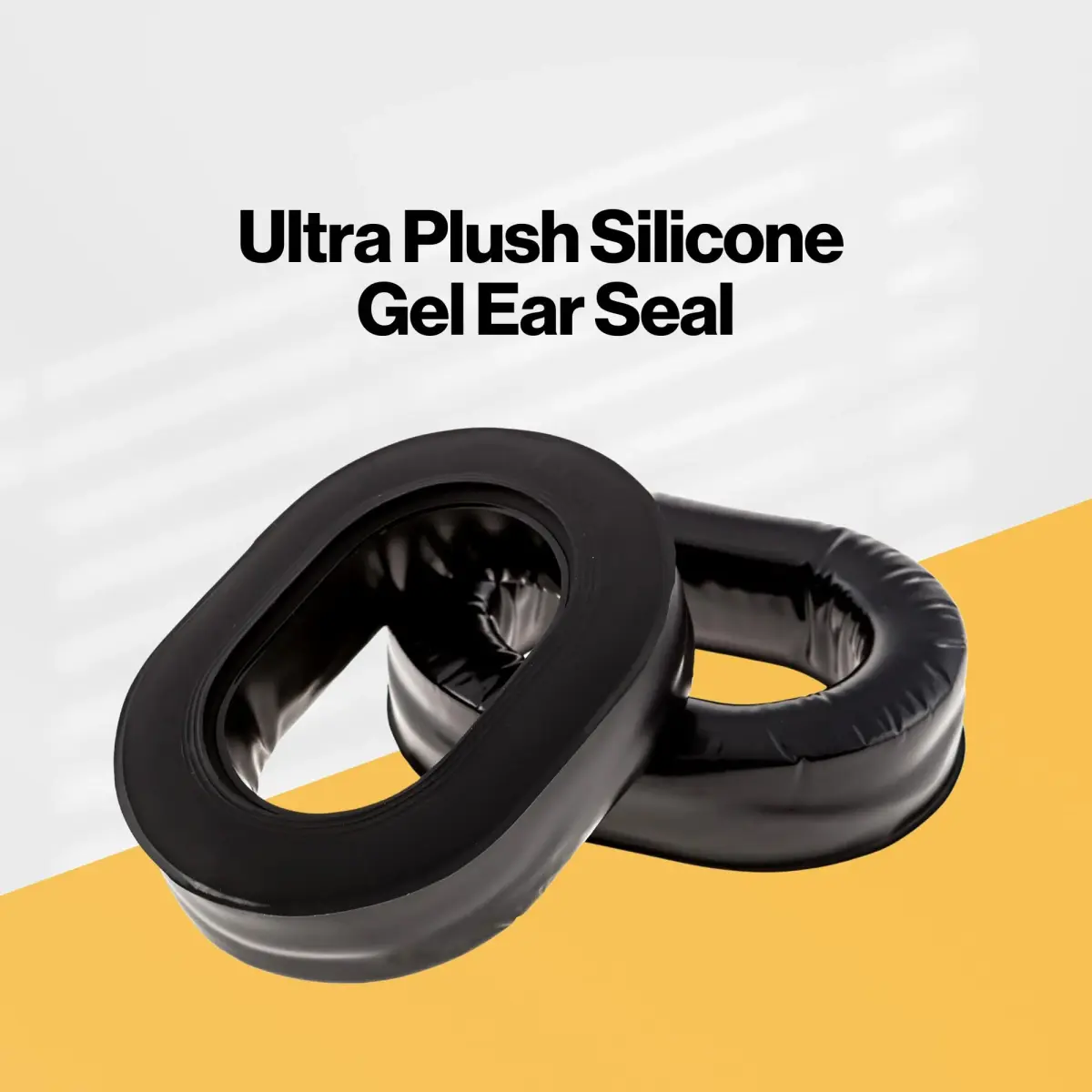KORE AVIATION Ultra Plush Silicone Gel Ear Seals Ear Pads Replacement for Aviation Headsets, Racing, Gaming, Safety Style Headsets (Black, 2-Pack) - view 2