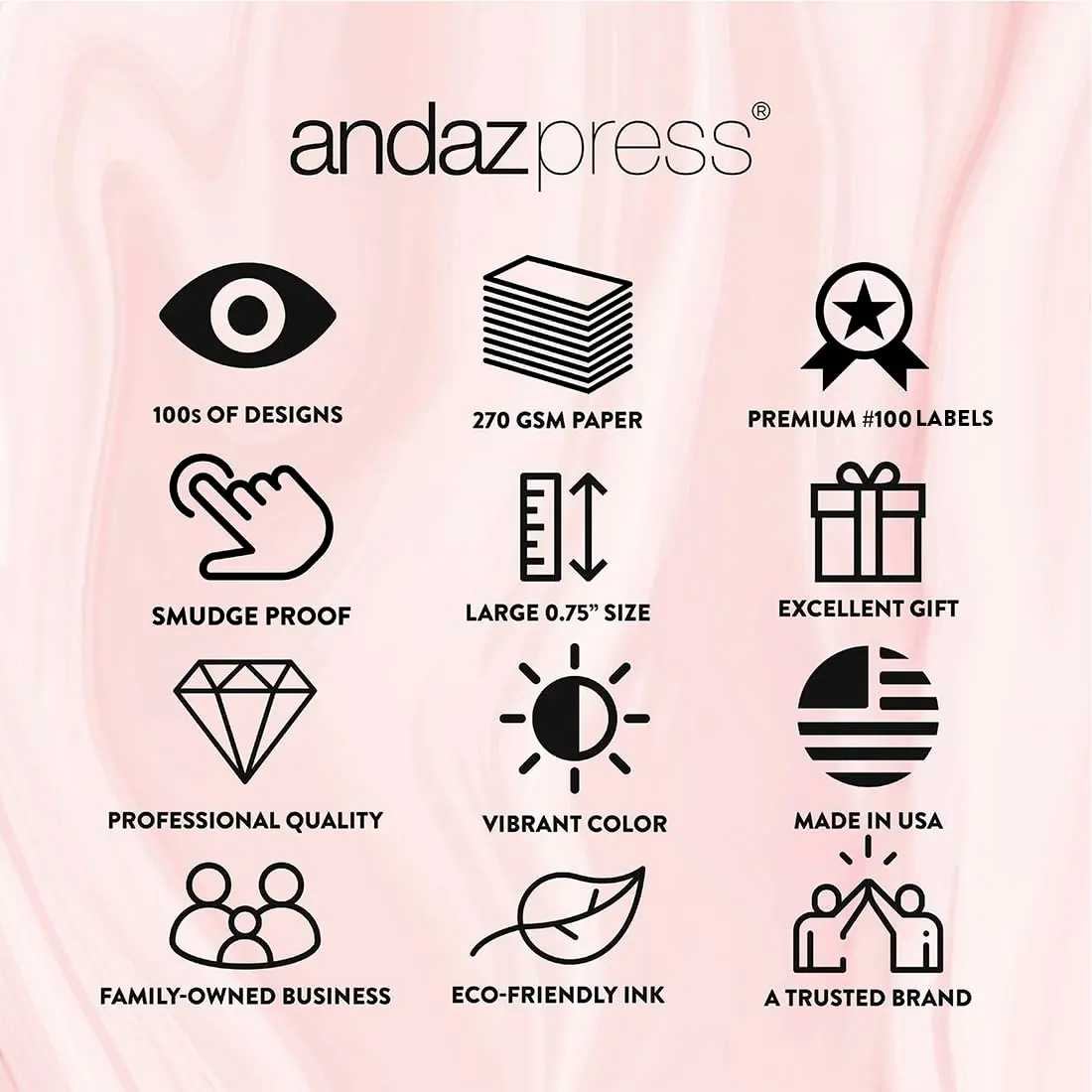 Andaz Press Chocolate Drop Labels Stickers 216-Pack | Superhero Pow! for Kisses Party Favors - view 6