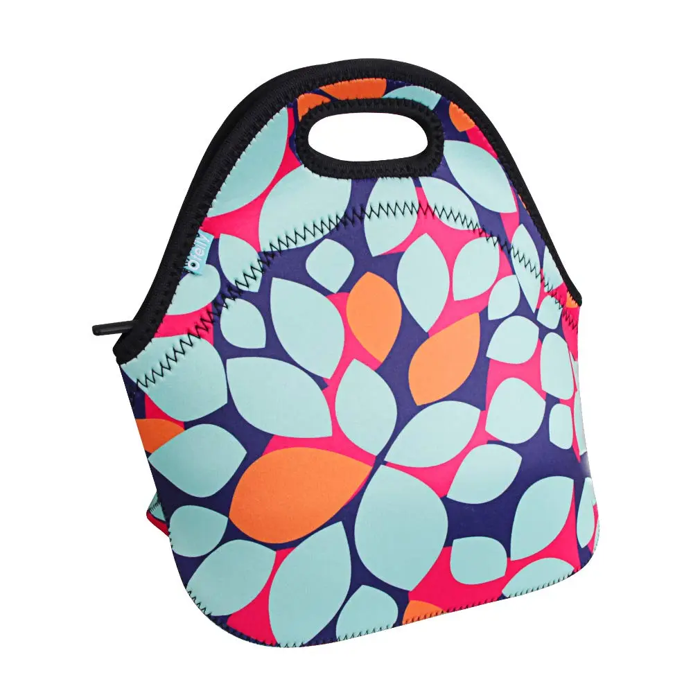 Ofeily Leaf Pattern Insulated Lunch Tote Bag 10L (0.35 cu ft) | Waterproof Neoprene Lunch Bag for Adults - main product image