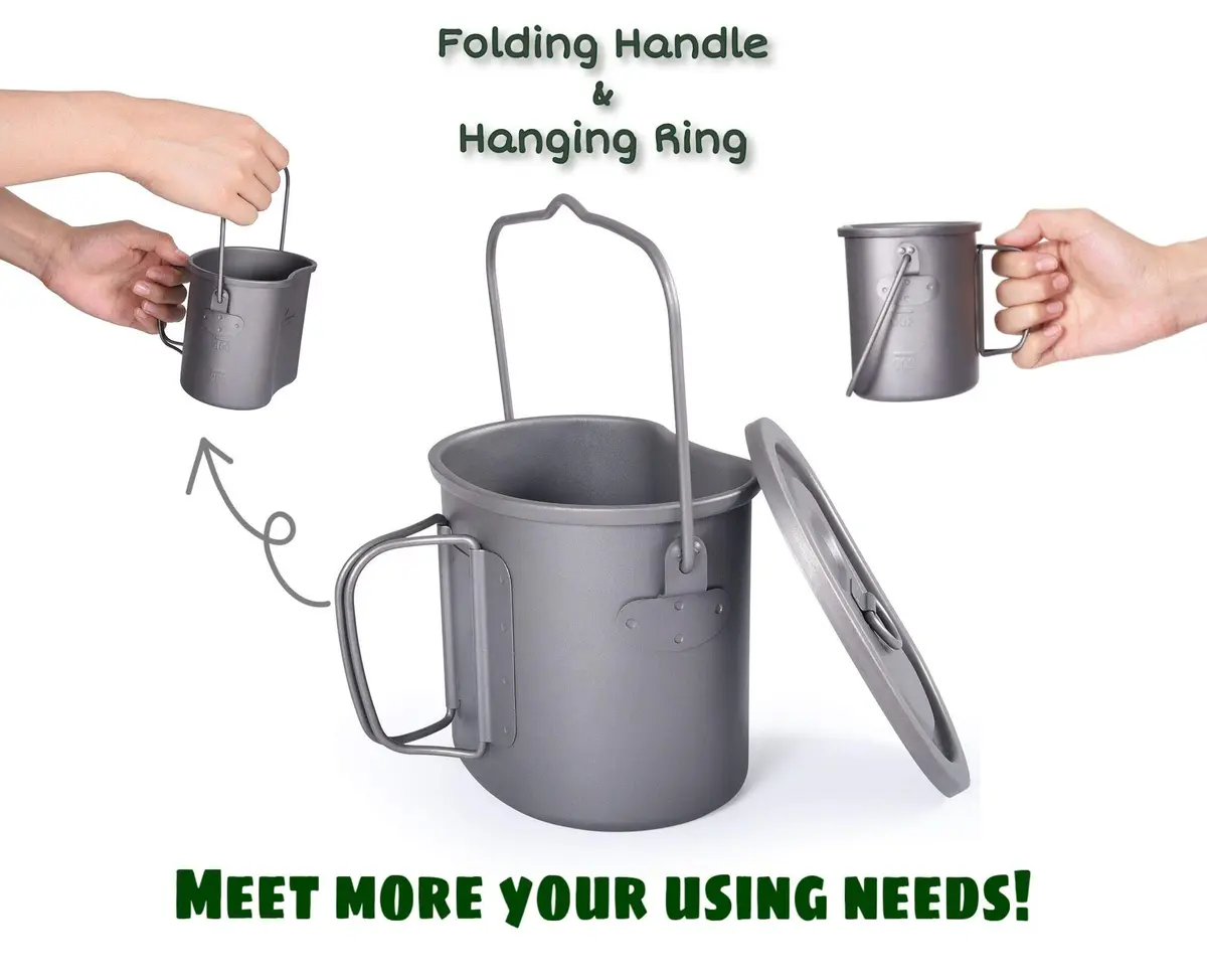 Boundless Voyage Titanium Pot with Wood Stove Set 800ml | Ultralight Camping Cookware - view 6