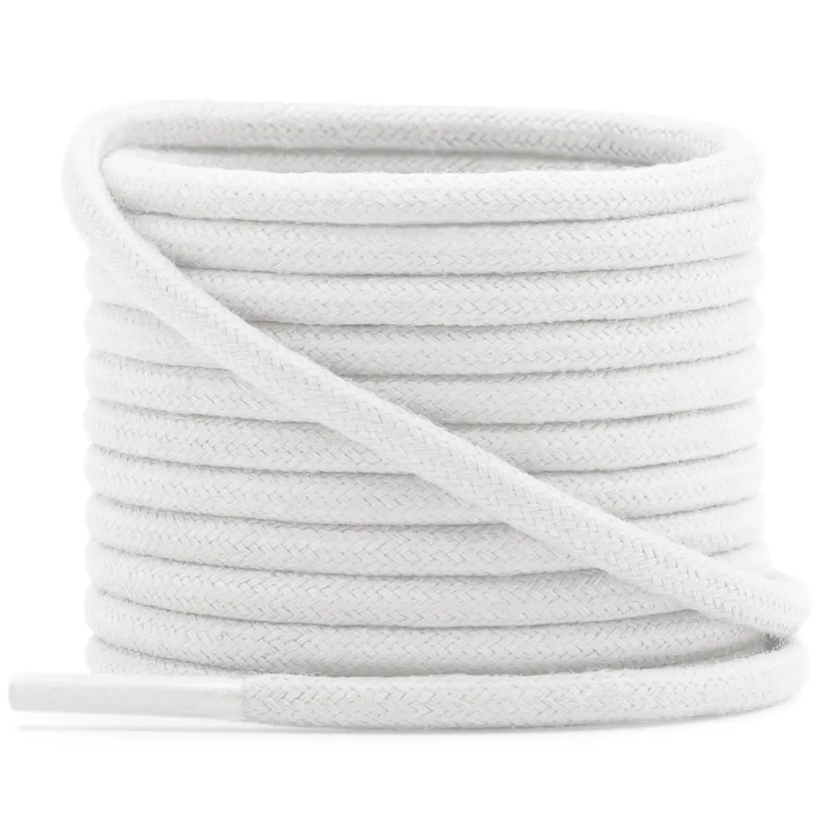 YFINE Waxed Round Shoe Laces 39" White | Formal & Outdoor Versatile - main product image
