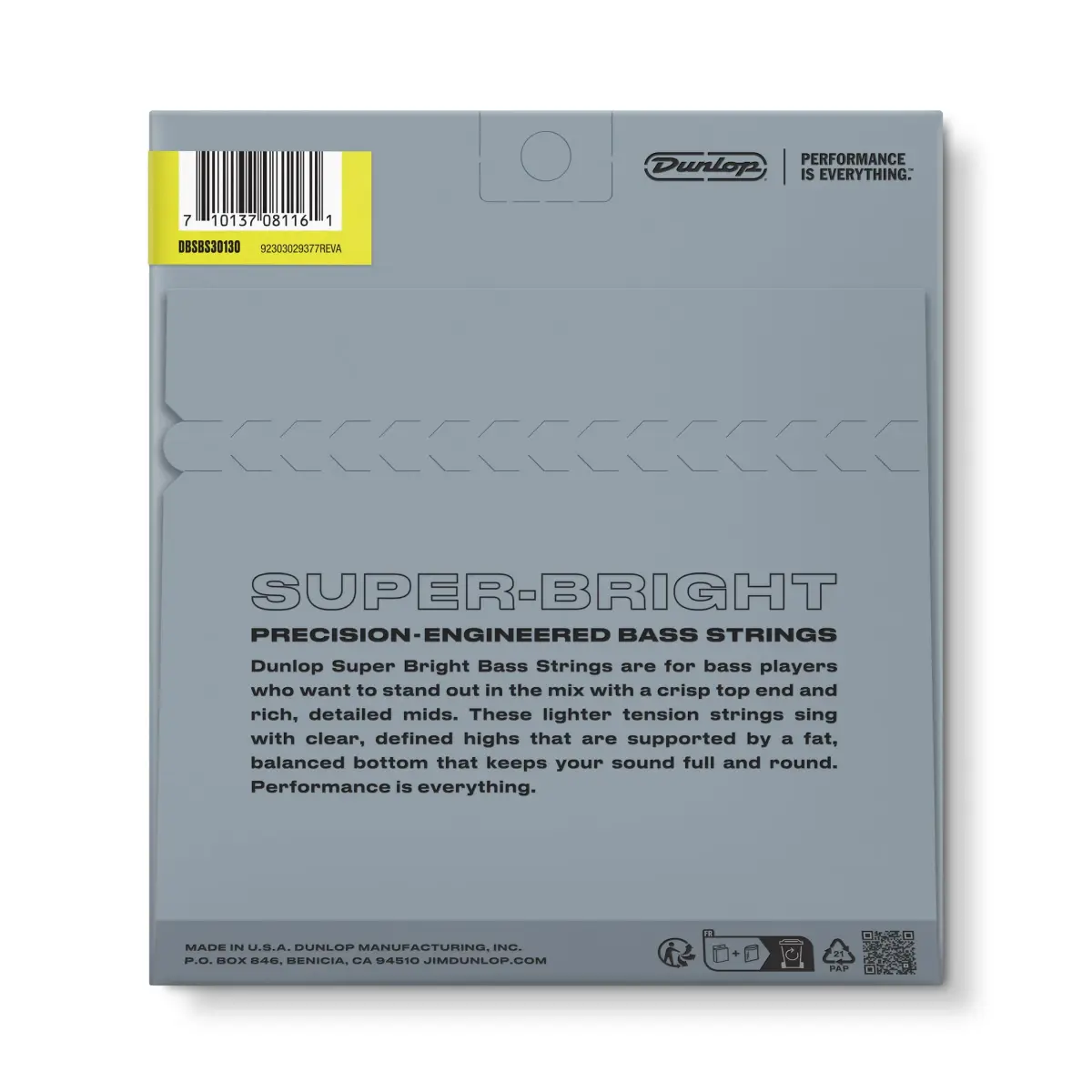 Jim Dunlop Super Bright Stainless Steel Bass Strings 30-130 | 6-String Set | 0.14 kg (0.33 lb) - view 7