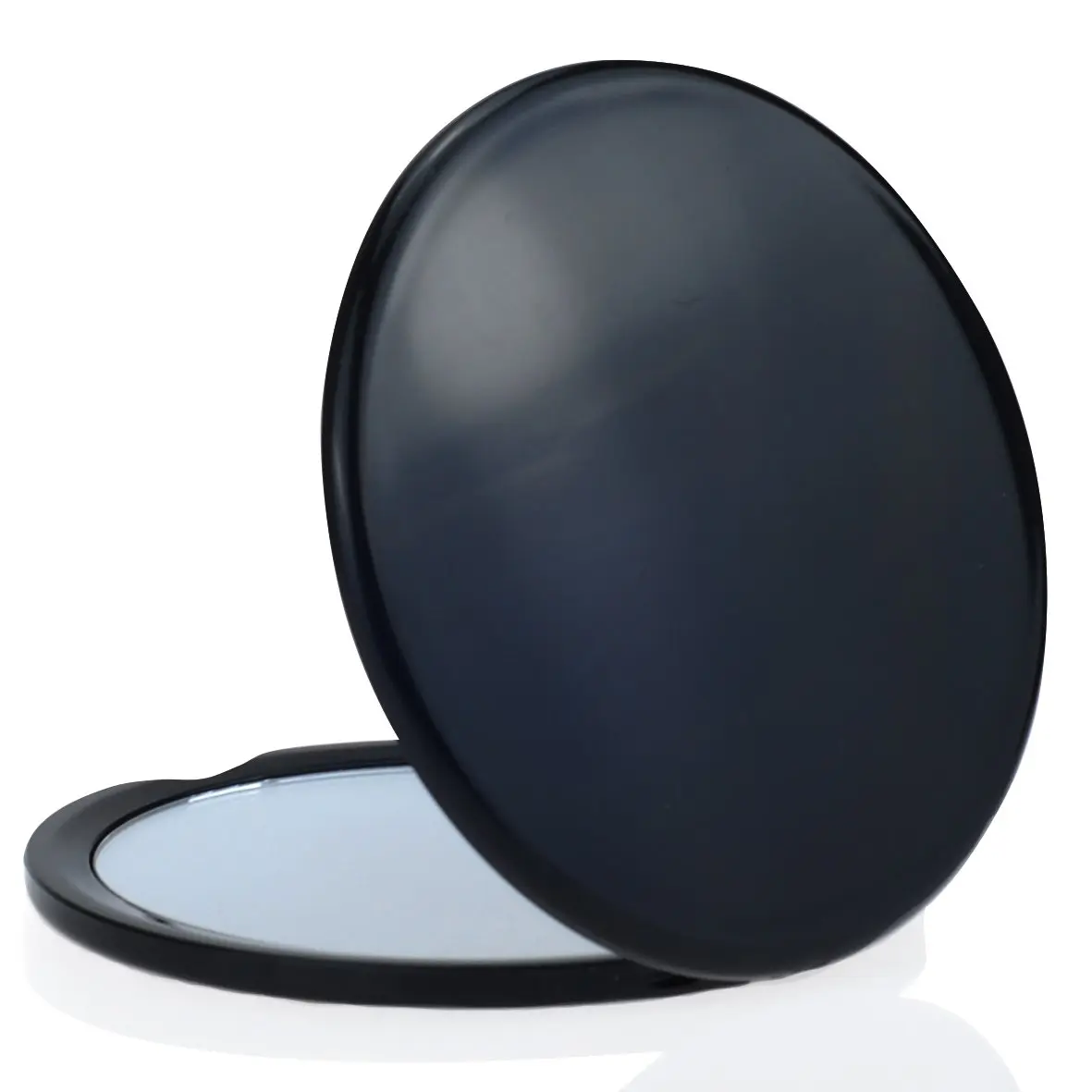 VrHere MirriM Makeup Pocket Mirror 4" Diameter | 10x Magnification & Plain Mirror, Black - view 3