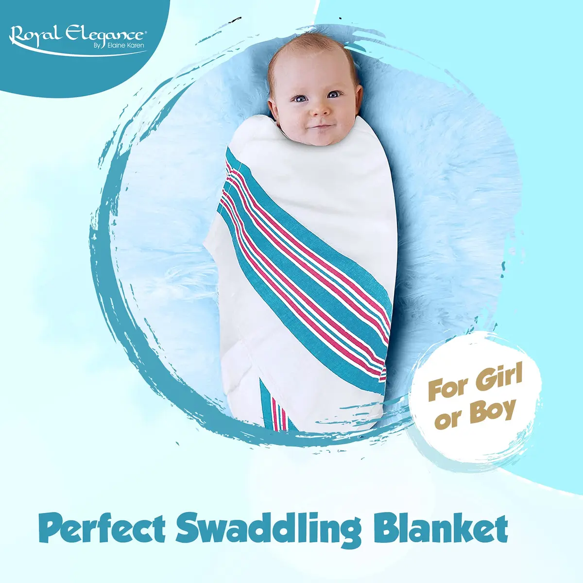 Elaine Karen 100% Cotton Hospital Receiving Blankets | Soft, Lightweight & Versatile for Newborns - view 5