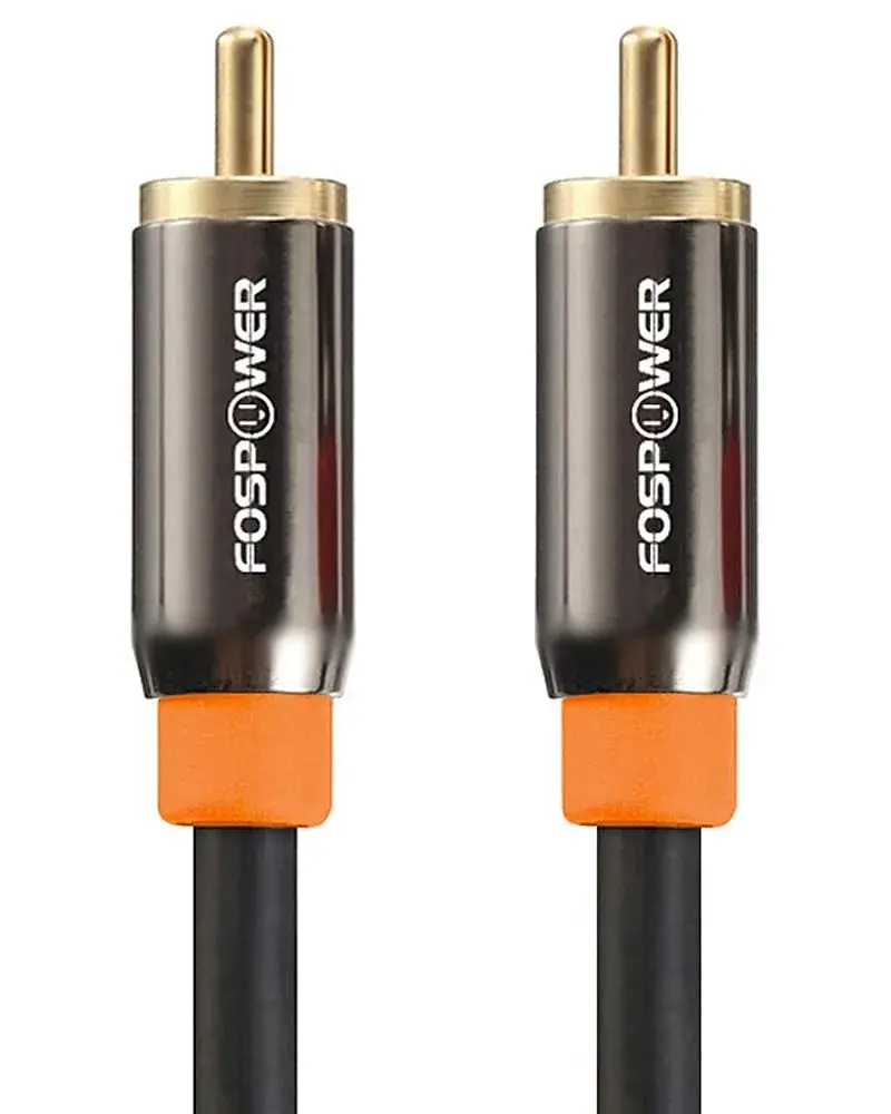 FosPower Digital Coaxial Audio Cable 1.83m (6ft) | Premium S/PDIF RCA Male to Male for Home Theater, HDTV, Subwoofer, Hi-Fi Systems - main product image