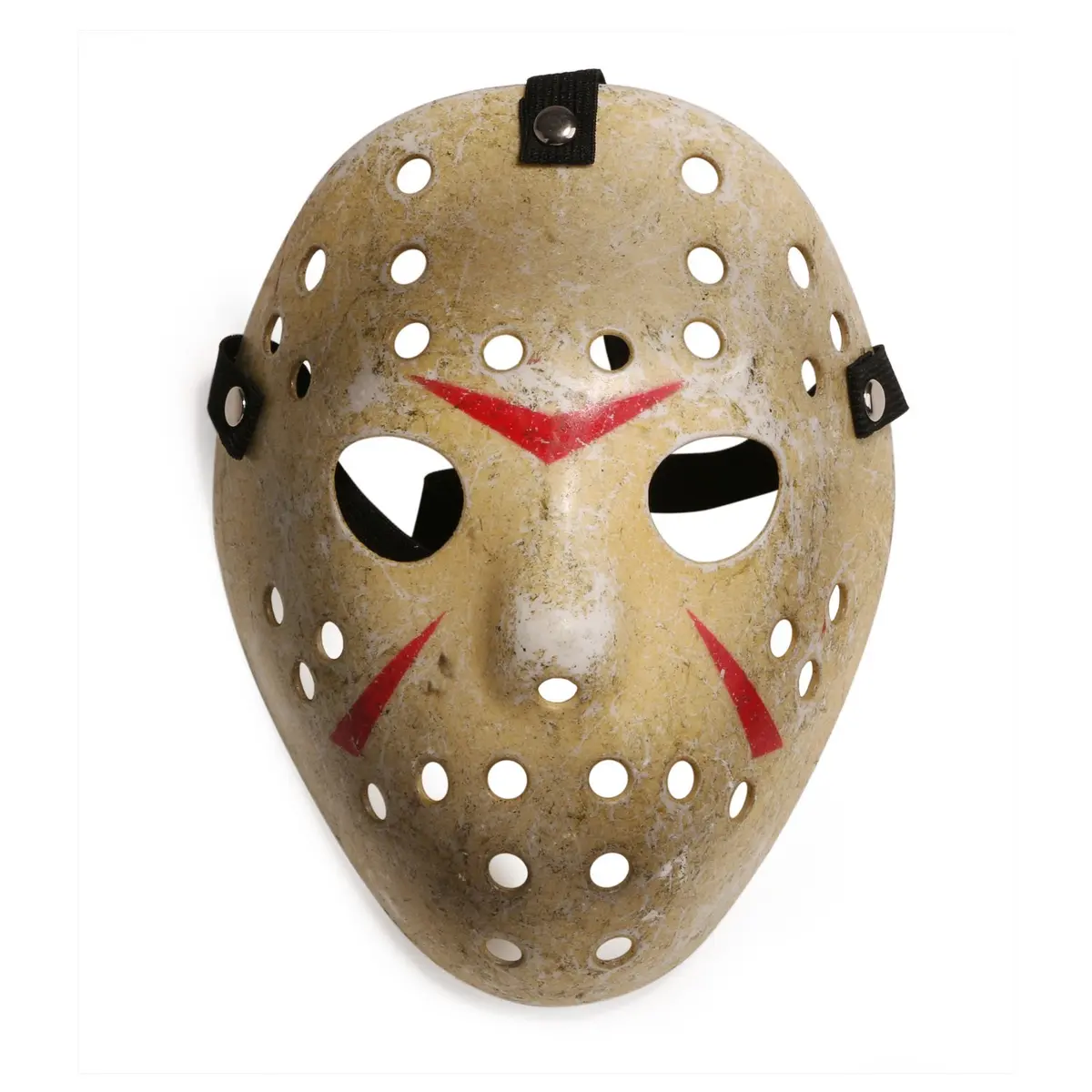 CASA CLAUSI Halloween Hockey Mask Cosplay Costume Prop for Kids Ages 3-8 | Lightweight Breathable Yellow Horror Mask - main product image
