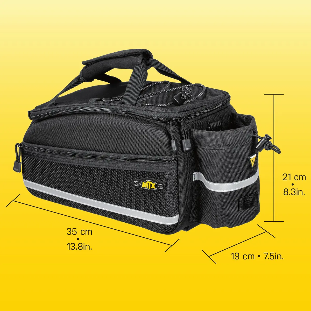 Topeak Vehicle_Bag 8L | QuickTrack Rear Rack Bag with Water Bottle Holder - view 2