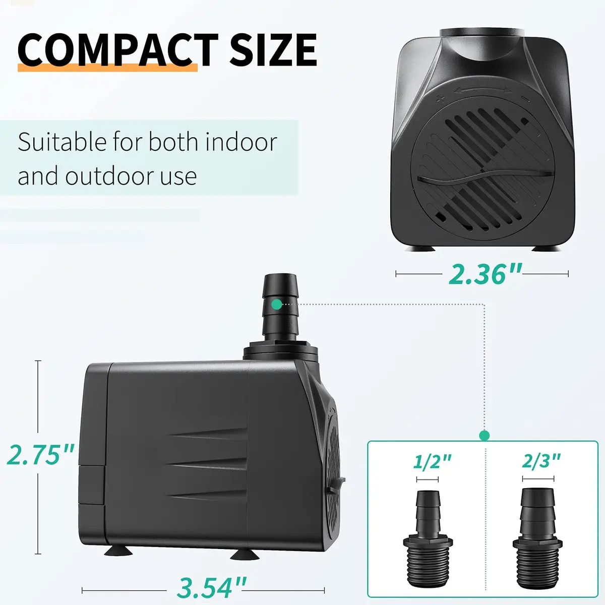 Uniclife UL400 Submersible Water Pump 400 GPH | Quiet, Detachable, Long Life - view 3