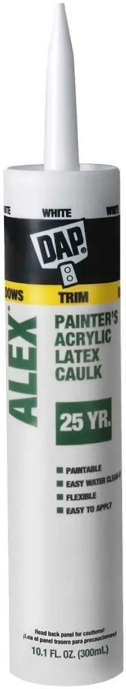 ALEX Painter Caulking Compound Siliconized Latex | Waterproof, White, 10.1 oz (Pack of 12) - main product image