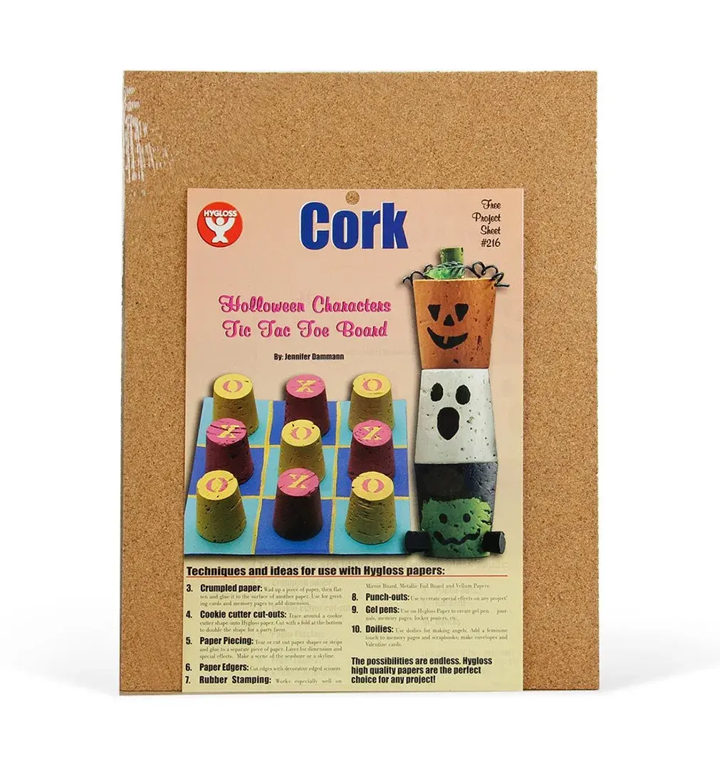 Hygloss Self-Adhesive Cork Sheets 21.59 x 27.99 cm (8.5 x 11 Inches), 2 Pack | Versatile Craft & Floor Protection - view 2