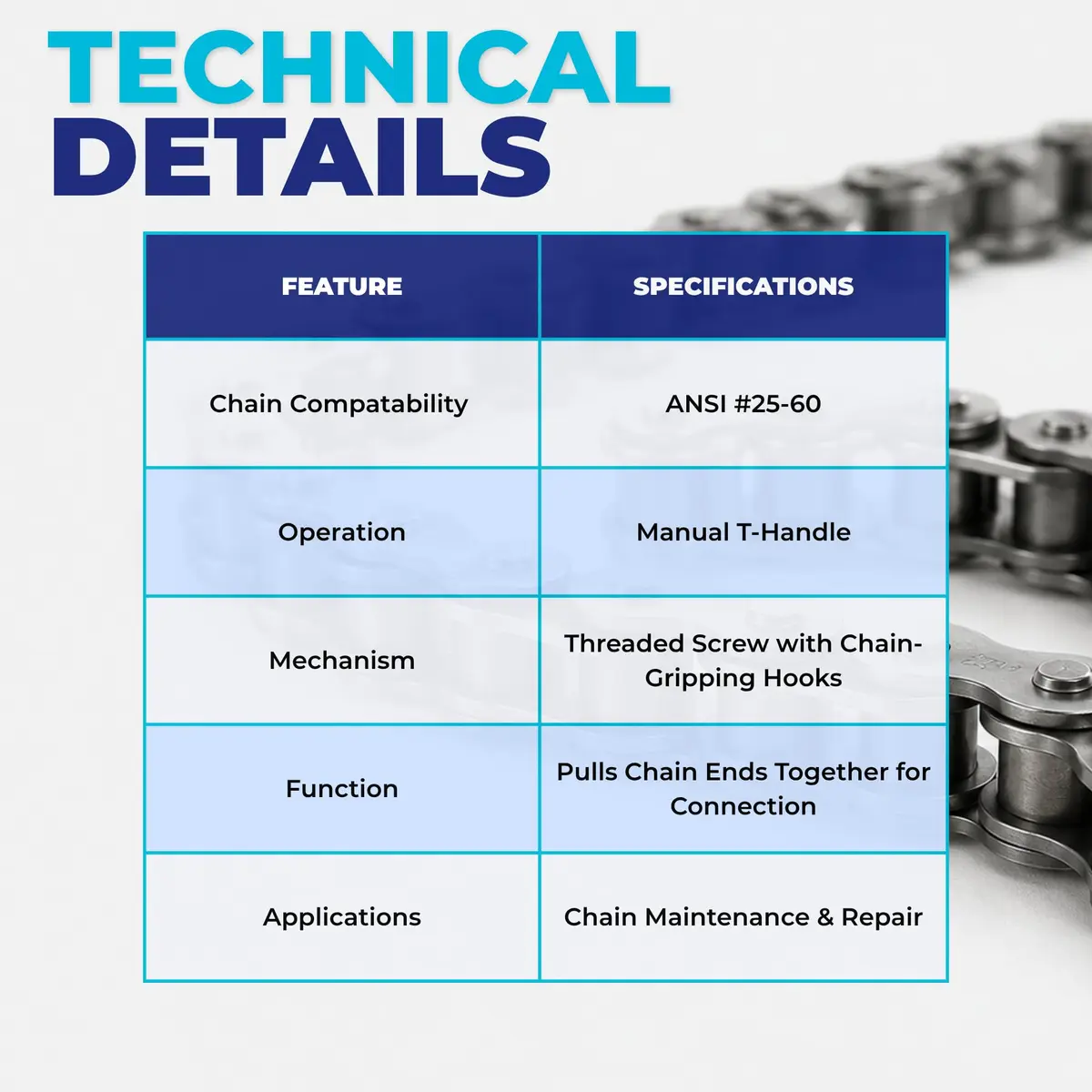 Jeremywell Chain Puller for #25#35#41#40#50#60 Chains | Premium Steel Bicycle & Motorcycle Tool - view 3