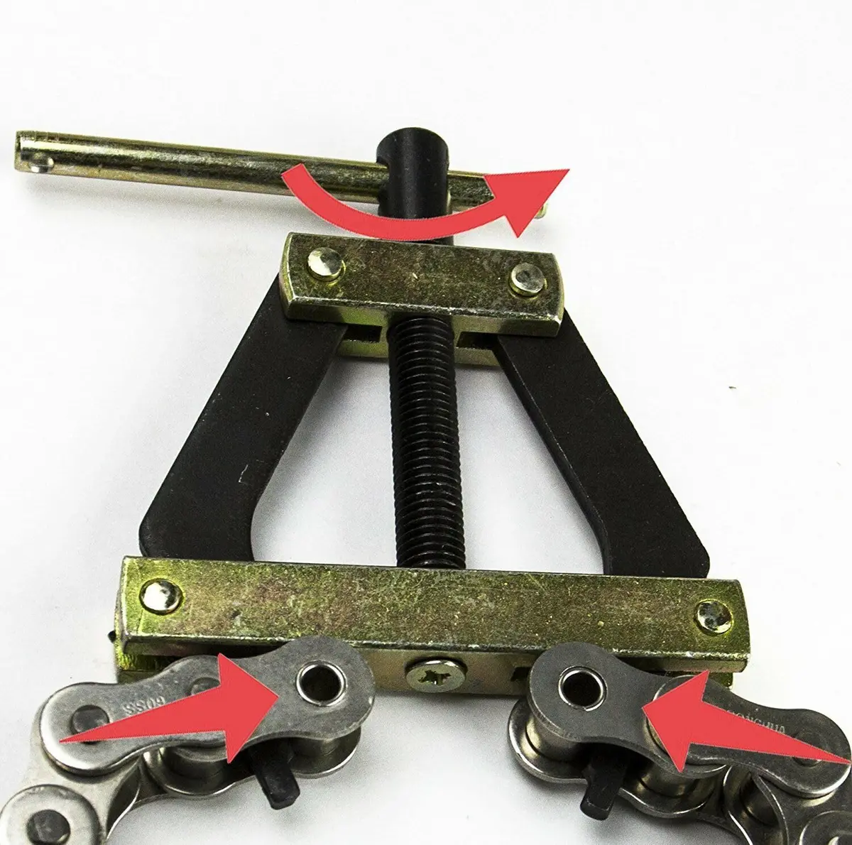 Jeremywell Roller Chain Tools Kit Fits #60#80#100 | Chain Breaker & Puller for Bicycle, Motorcycle, Go Kart - view 4