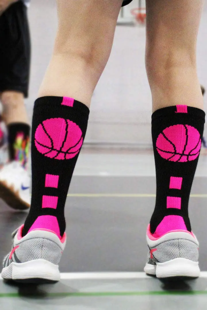 MadSportsStuff Basketball Socks - Youth Team Apparel - Durable Knit - Small, Navy/White | Support for intense play - view 6