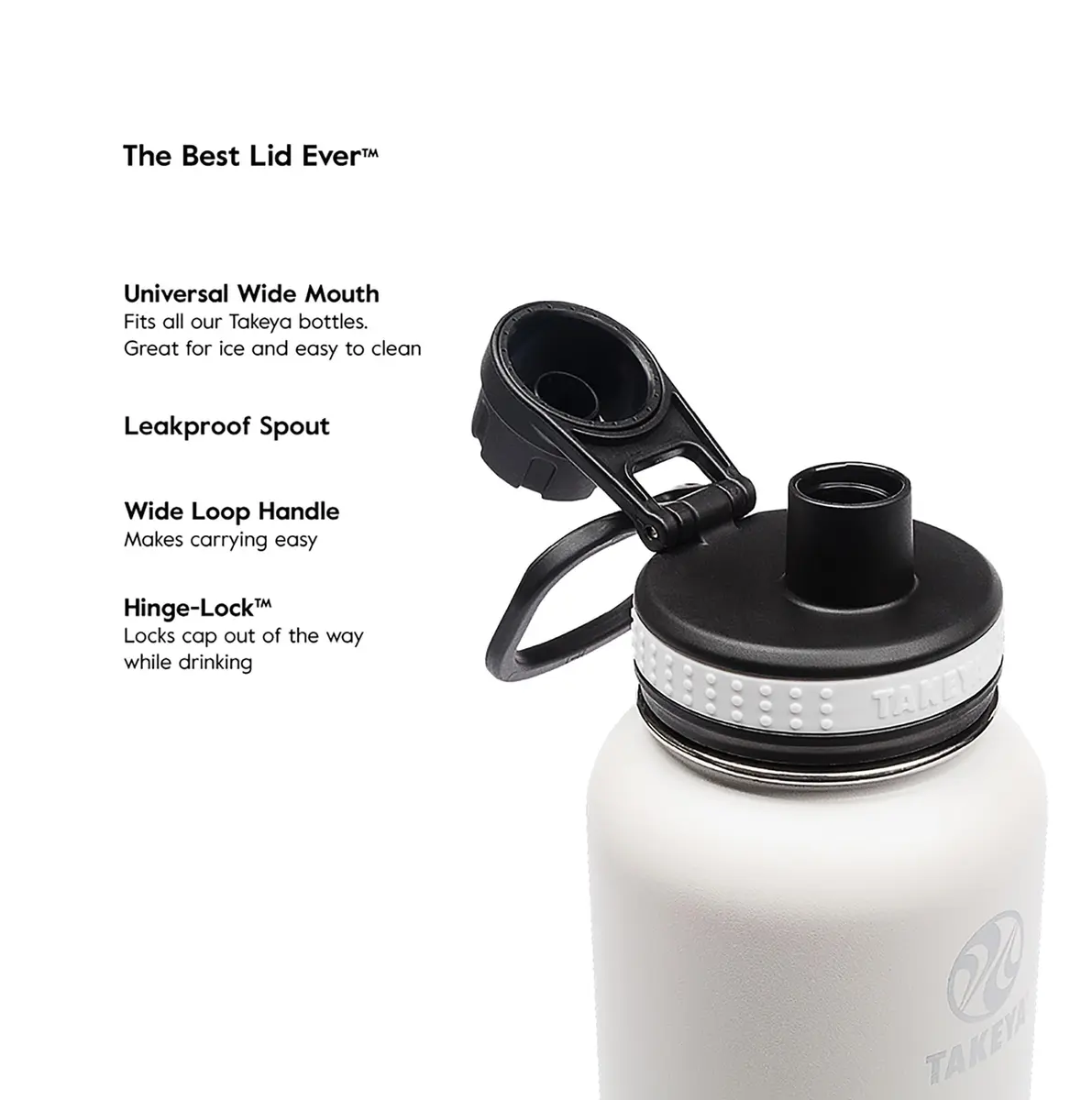 Takeya Originals 40 oz Vacuum Insulated Stainless Steel Water Bottle | Keeps Drinks Cold 24 Hrs/Hot 12 Hrs - view 4